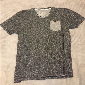 American Rag button grey t shirt