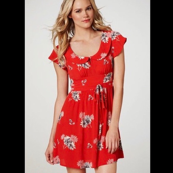 red flower sundress