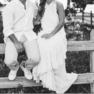 Free People Wrap Maxi dress in Ivory