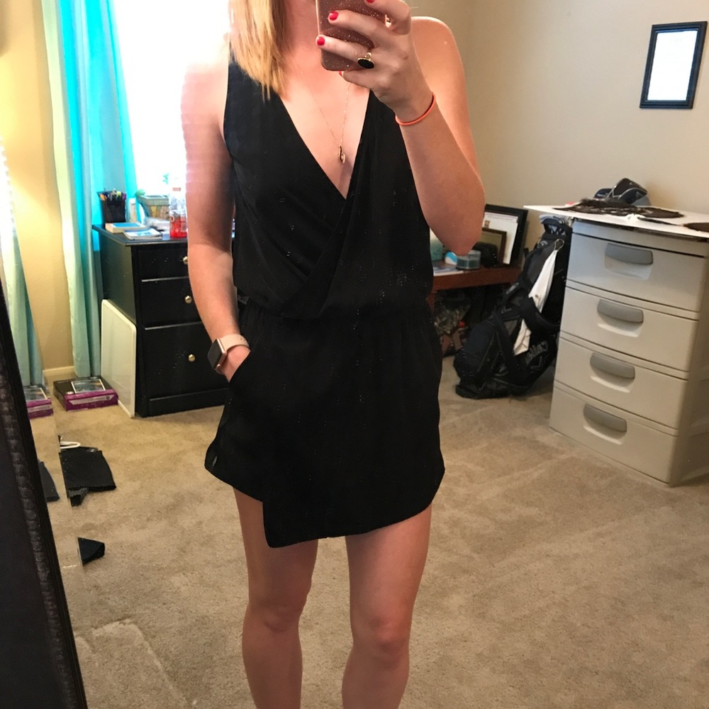 Black skort romper