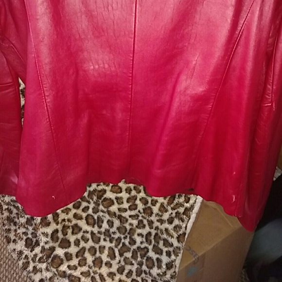 Nice red leather jacket by Mossimo medium. - Picture 4 of 8
