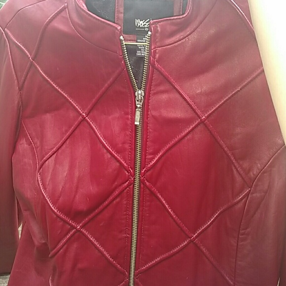 Nice red leather jacket by Mossimo medium. - Picture 5 of 8