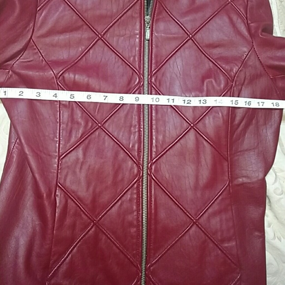 Nice red leather jacket by Mossimo medium. - Picture 6 of 8