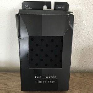 The Limited Fleece Lined Polka Dot Tights