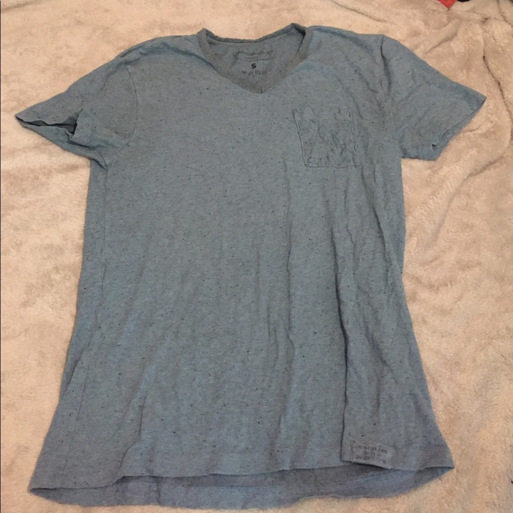 Calvin Klein jeans blue t shirt v neck
