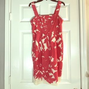 Pink & white silk blend Banana Republic dress.