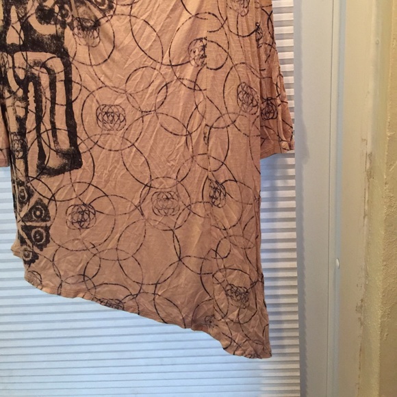 Chelsea Violet peach with black Owl print tunic - Picture 3 of 5