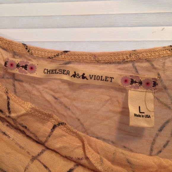 Chelsea Violet peach with black Owl print tunic - Picture 4 of 5