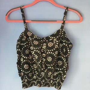 LA Hearts scrunchy crop top