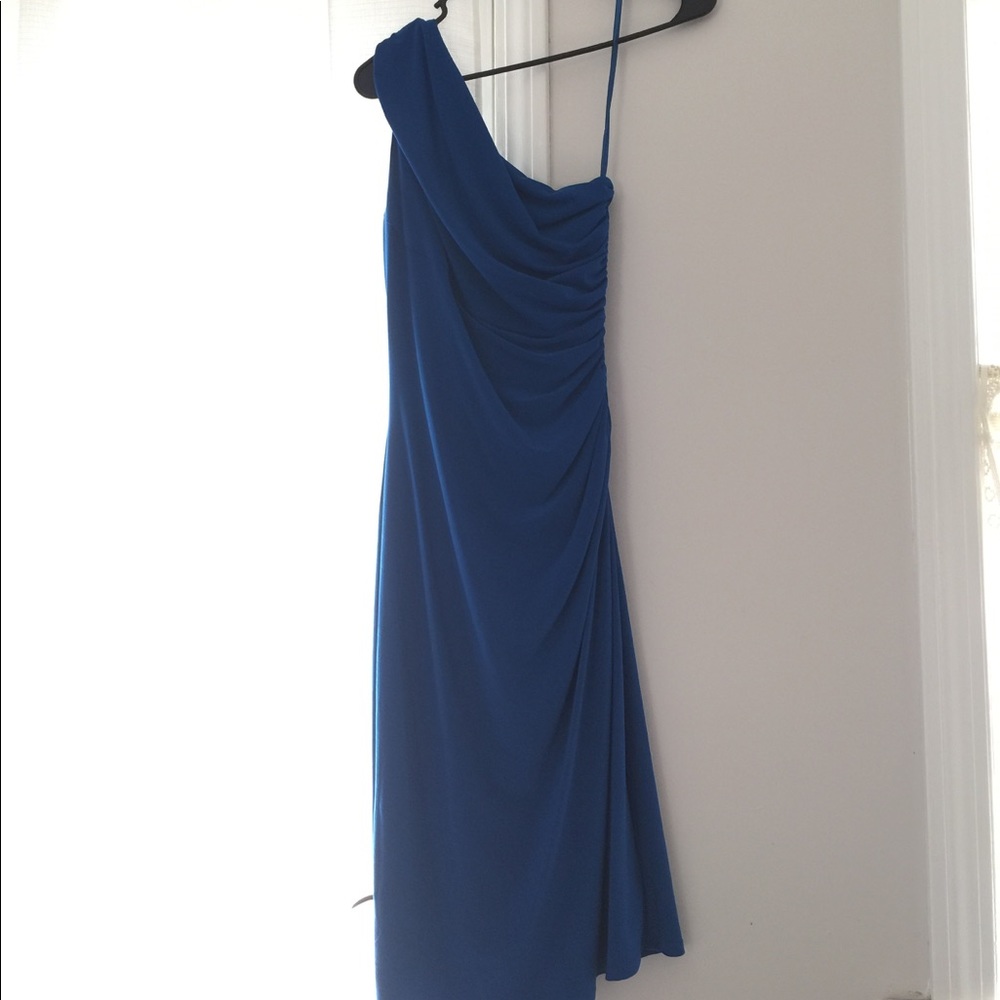 Beautiful blue one shoulder Ralph Lauren dress