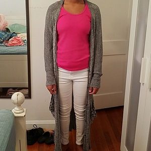 Long gray cardigan