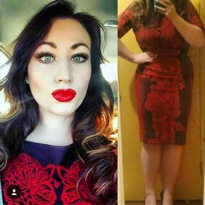 Red bodycon dress