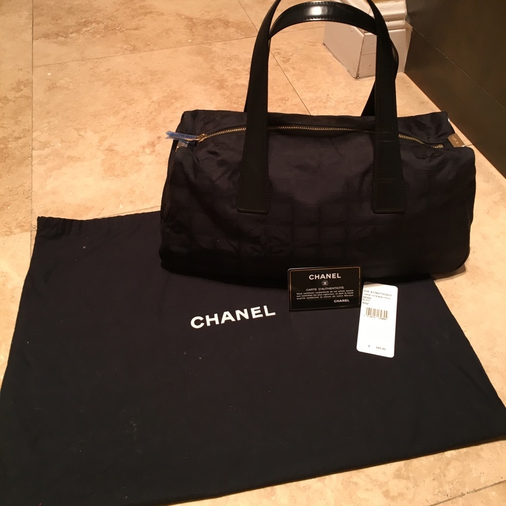 Chanel Nylon travel line bag