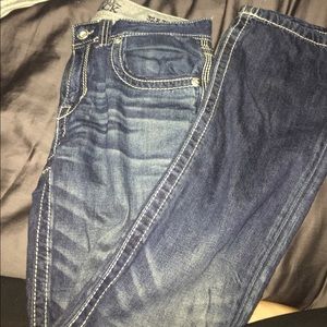 Mens buckle black jeans