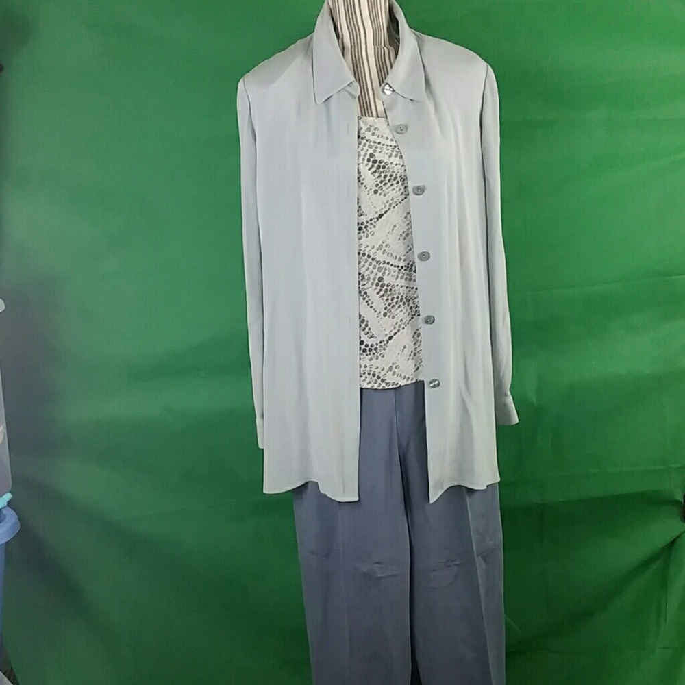 Travis Ayers 100% Silk Pants, Blouse, Shell - 12