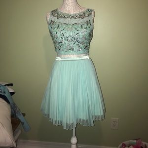 Teal Homecoming dress