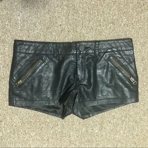 Free People Vegan Leather Shorts