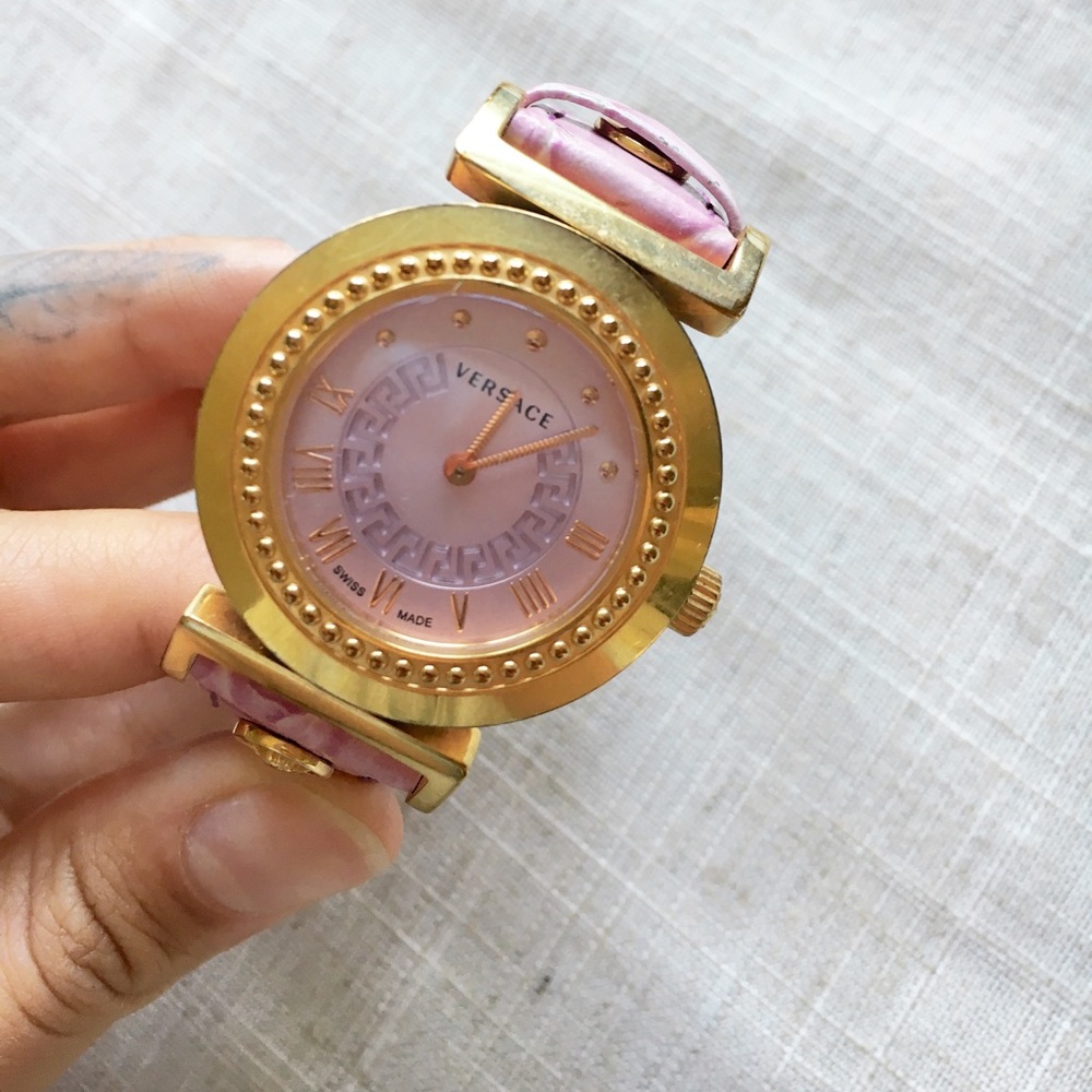 SALE ❤️❤️ Versace Leather & Gold Watch