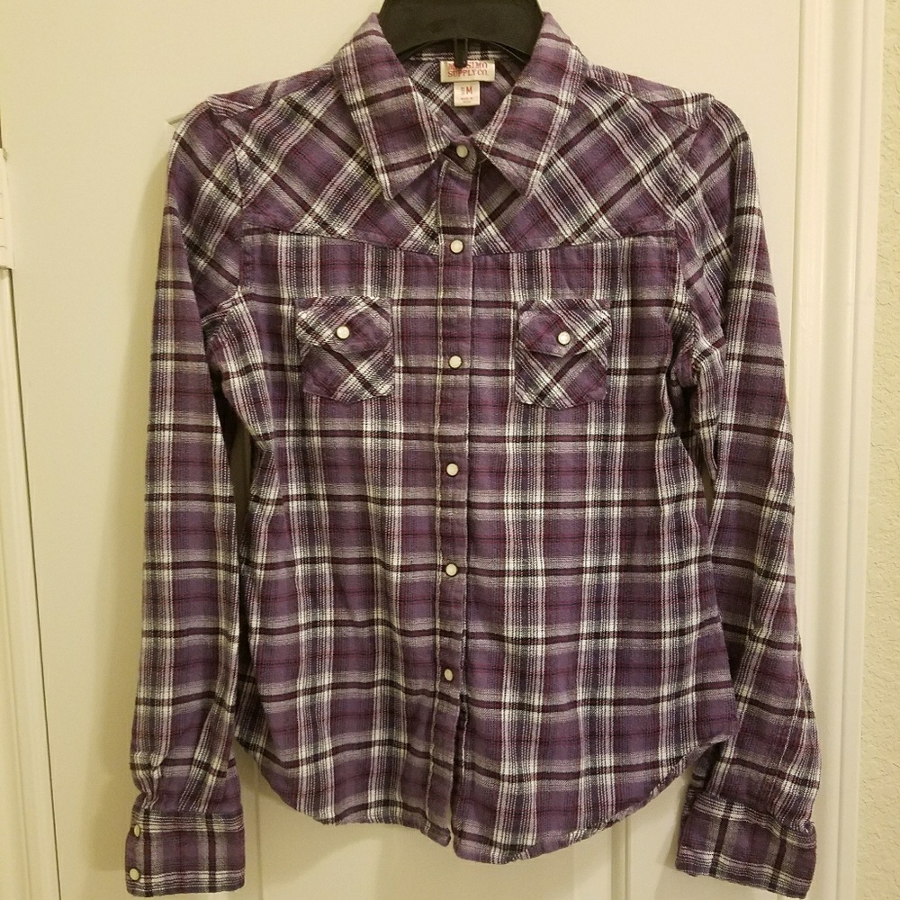 Plaid Shirt with Pearl Snaps