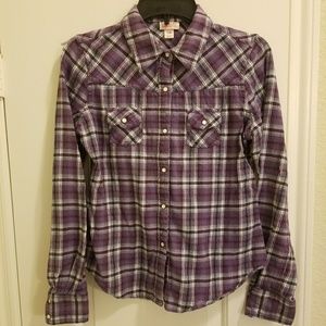 Plaid Shirt with Pearl Snaps