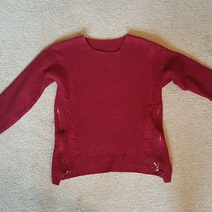 Maroon knit sweater