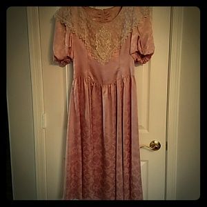 Gunne Sax pink dress