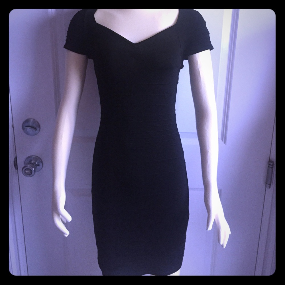 Bebe Black Bandage Dress S