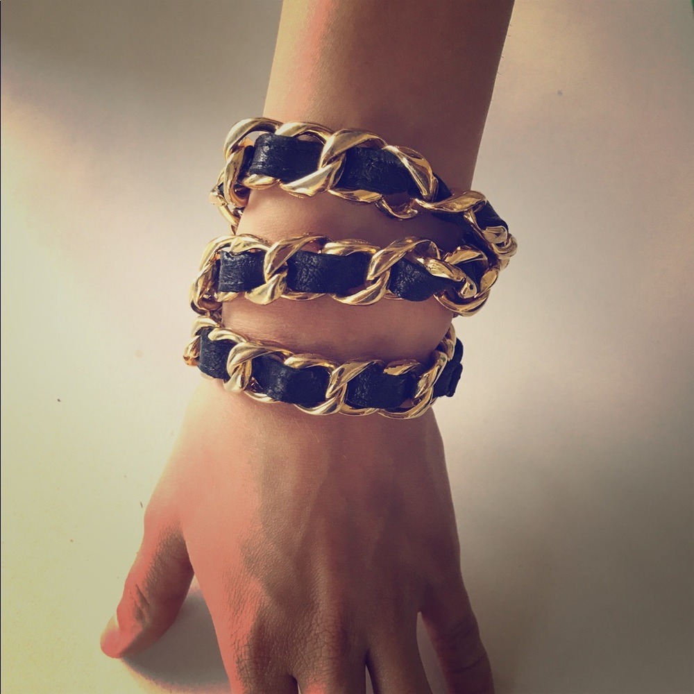 CC Skye Leather Chain Bracelet