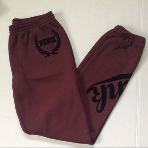 NWOT maroon skinny pant jogger VS PINK