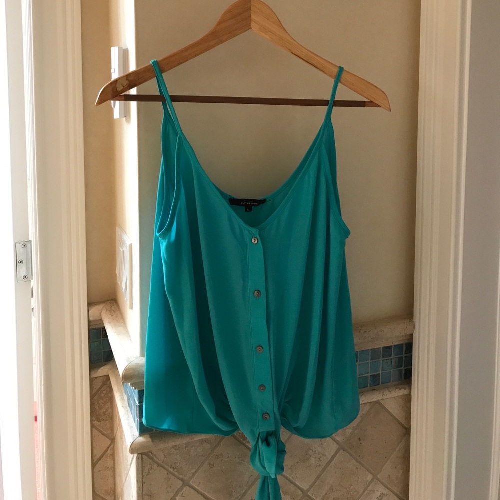 Teal Tied Tank Top, barely worn!