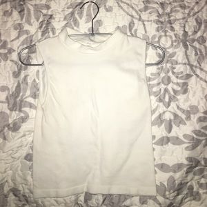 High-neck white crop top