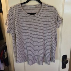 Striped flowy tee