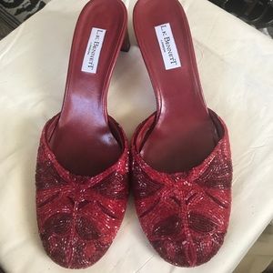 Red Beaded Shoes.