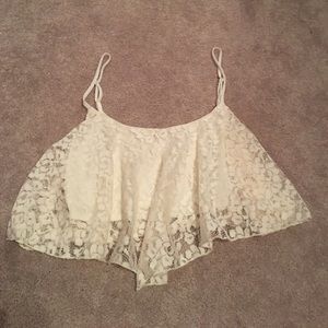 White/ Cream Crop Top