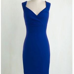 Modcloth Lady Love Song Dress in cobalt