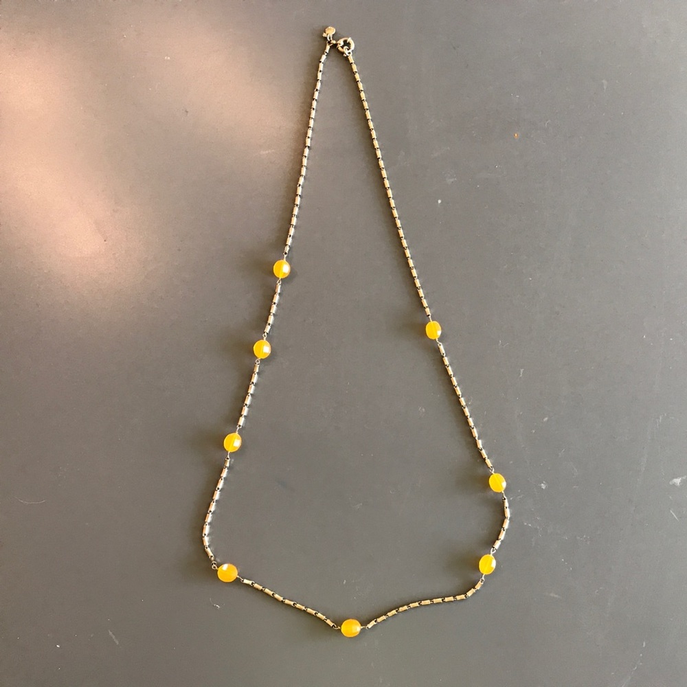 J Crew gold and beaded necklace