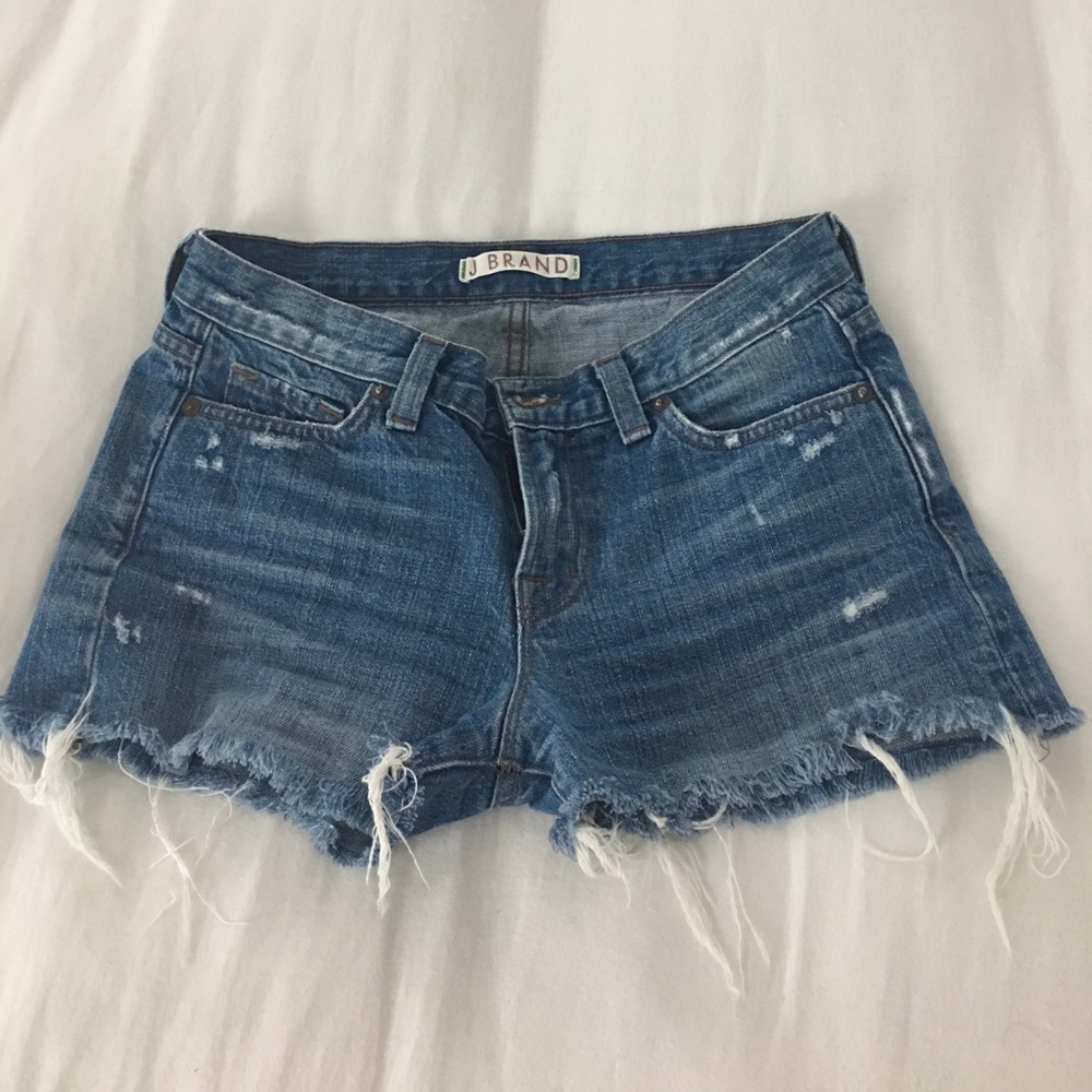 J Brand cut off denim jean shorts.