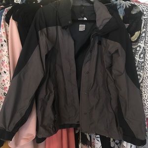 Large North Face lined rain jacket