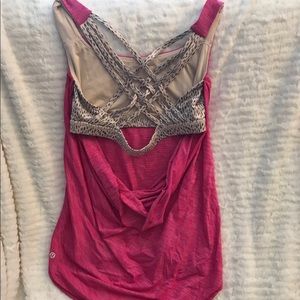 Lululemon Magenta Pink Wild Tank with Attached Bra