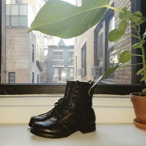 Frye Lace Up Combat Ankle Boots