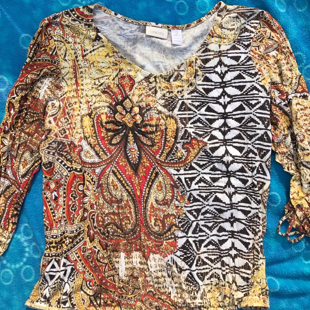 Multicolored 3/4 length tshirt