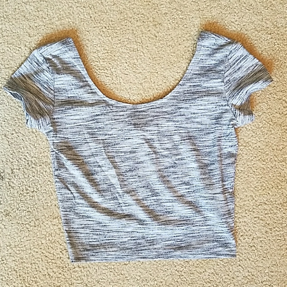 Gray crop top