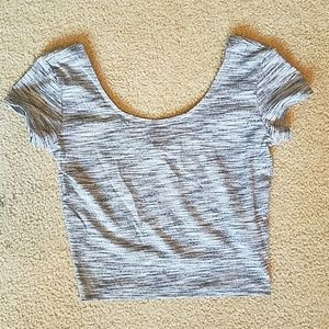 Gray crop top