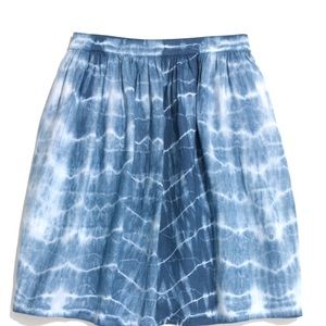 Madewell indigo shibori tie dyed skirt