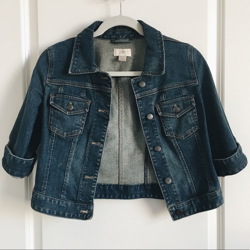 Jean Jacket with Cropped Sleeves