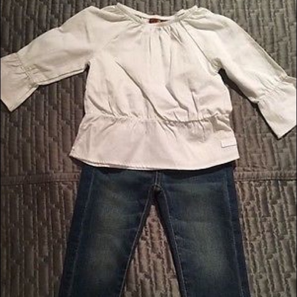 7 For All Mankind Outfit: Jeans 18mo, Top 24 mo - Picture 1 of 7
