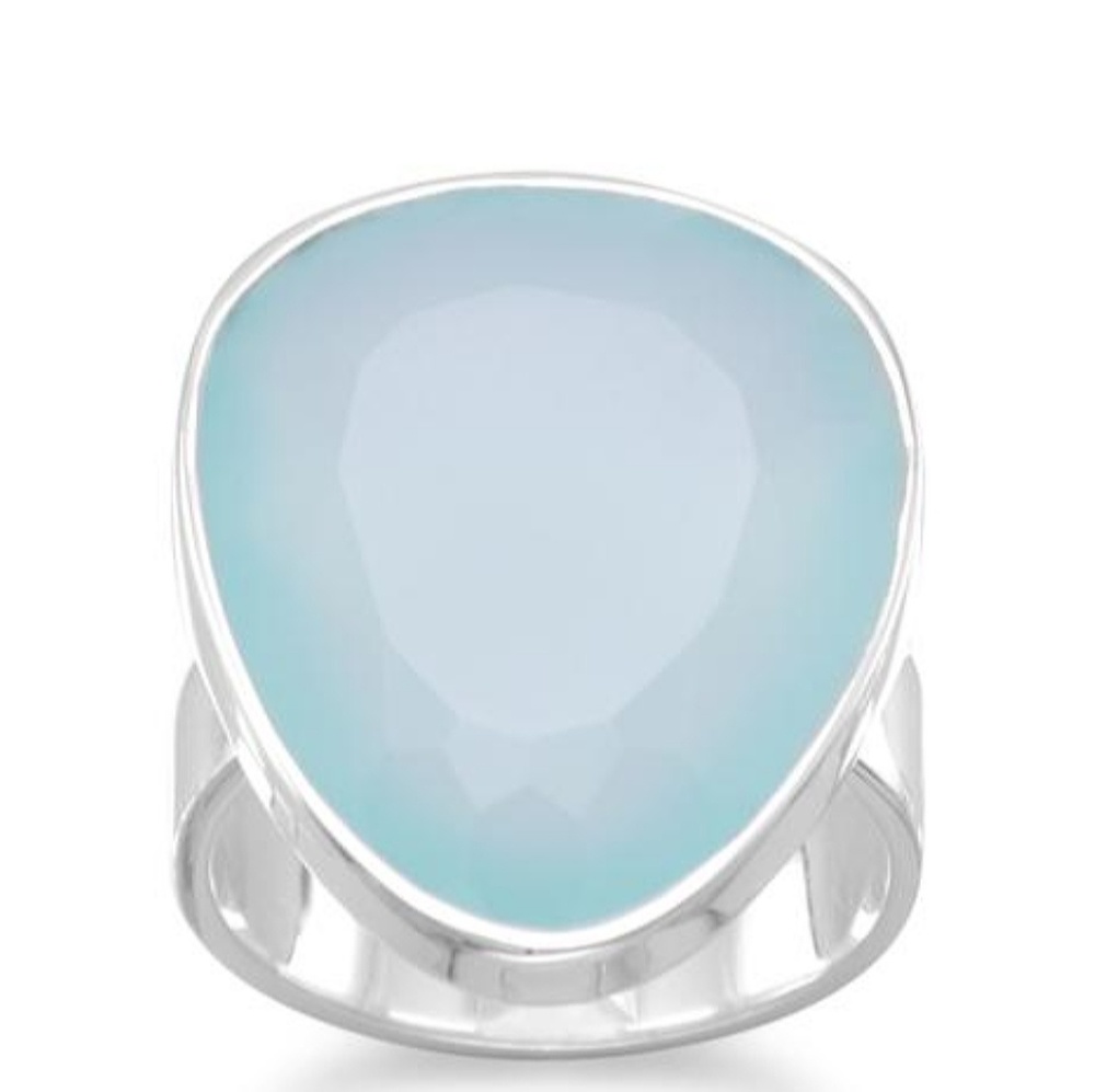 FREEFORM SEA GREEN CHALCEDONY RING