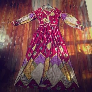 Vintage paisley maxi dress