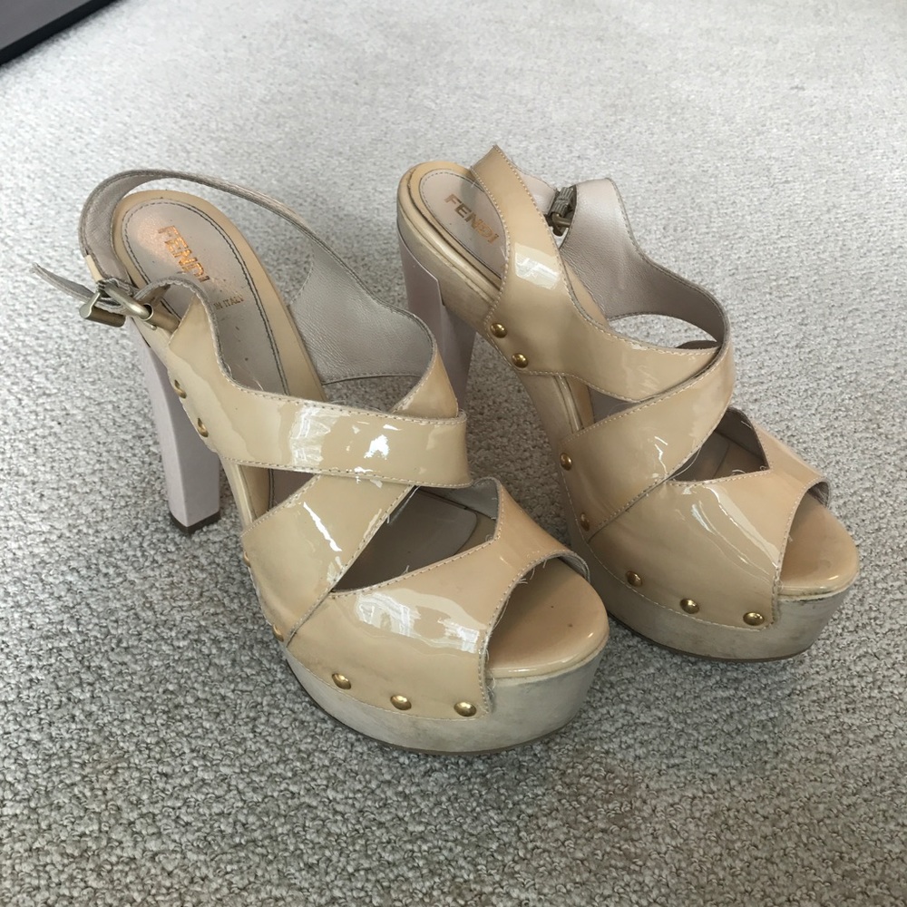 Fendi Nude Heels