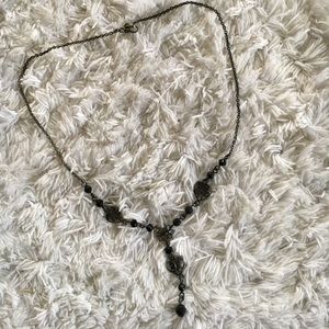 Black heart, bead necklace